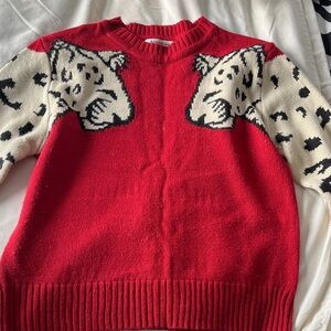 Amazon Red Animal Print Sweater